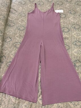 Athleta Nightime Bliss Wide-Leg Lavender Romper